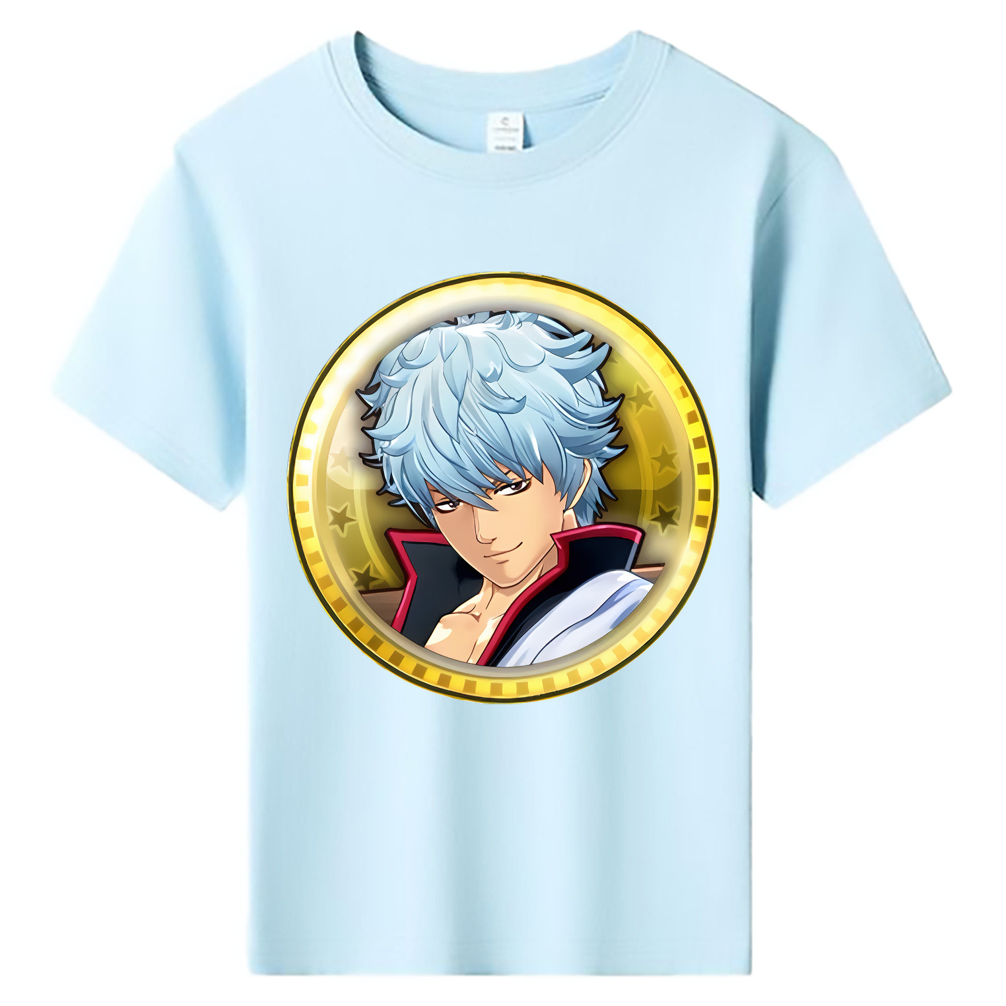 （画像用） ぎんたま 坂田銀時（さかたぎんとき） 神楽 志村新八（しむら しんぱち） GINTAMA Sakata Gintoki Kagura Shimura Shinpachi 綿100％キッズTシャツ（フロントプリント）